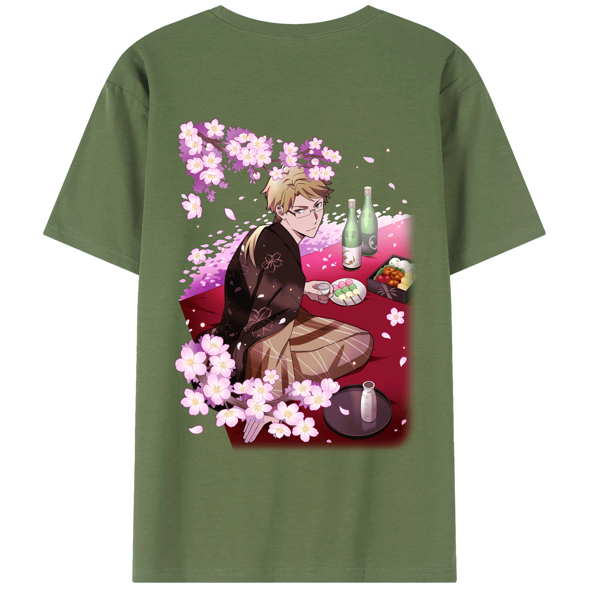 （画像用） 文豪ストレイドッグス Bungo Stray Dogs 綿100％ メンズ半袖Tシャツ（バックプリント） 通気性